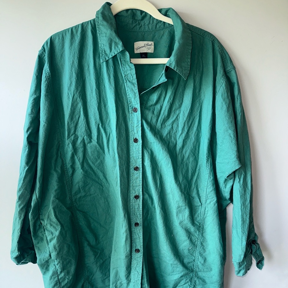 Universal Threads Green Button Down Dress